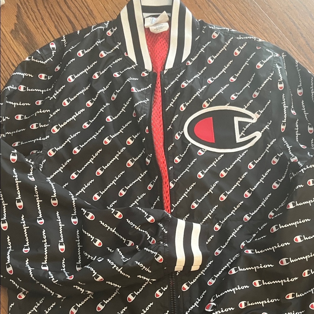 Champion Black and Red Patterned Jacket